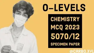 Latest Past Paper Specimen 2023 Paper 1 5070 Solved | O Levels Cambridge International GCE