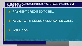 Applications open for UETHDA energy, water assistance programs