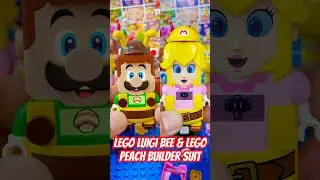 How To Build Lego Luigi Bee & Lego Peach Builder Suit #lego #viral #short