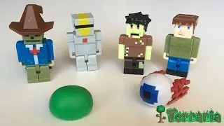 Terraria World Collectors Pack - UNXBOXING (Green Slime, Demon Eye, Guide, Zombie, Silver Armor)