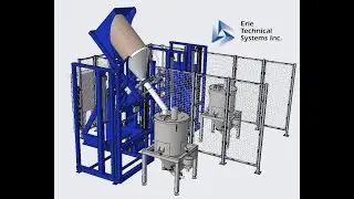 Automatic Bulk Drum Dumper for transfer of fine powder.  #bulkfilling #manufacturing