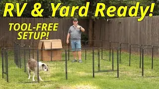 Ultimate 24 Panel Dog Playpen Review | Easy RV, Yard & Camping Pet Fence Setup