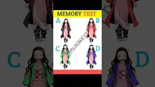 Nezuko Kamado Memory Test #62 | Riddles And puzzles For Iq Test | #shorts