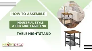 How to Assemble Industrial Style 3 Tier Side Table End Table Nightstand I SKU: 54039