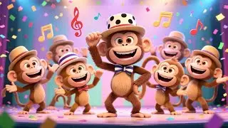 Silly Monkey Dance Show 🐵🎶 | Fun Dance Song for Kids | Nursery Rhymes & Playtime Songs