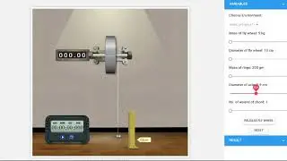 Determination of the Moment of Inertia of Flywheel | Demo of VLAB