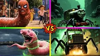 School Bus Monster 🆚 Spider Worm 🆚 Peppa Pig Worm 🆚 Bus Eater | Tiles Hop