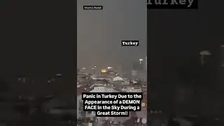 DEMONIC FACE in the sky during a Storm in turkey #demonic #turkey #istanbul #shorts #storm #youtube