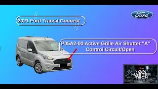 Ford Transit Connect 2021 - P05A2-00 Цепь управления активной заслонкой воздушного потока решетки...
