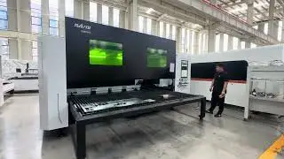 Single-platform laser cutting machine.Saves space and protects the environment.