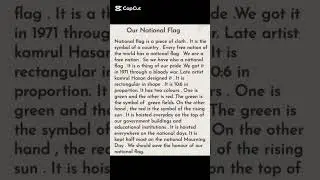 our national flag paragraph all class #paragraph #ournation #paragraphwriting#paragraphreading #grap