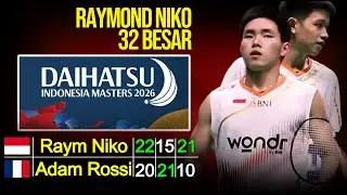 Raymond/Niko vs Adam/Rossi (Fra) | R32 Indonesia Masters 2026 | Live Badminton Reaction + Score