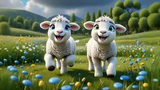 Seven Little Lambs Skip and Hop | Counting Song for Kids | Learn Numbers with Farm Animals