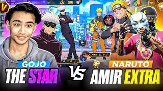 THE STAR GOJO VS AMIR EXTRA NARUTO || 2 VS 2 || THE STAR #thestar #freefire @AmirExtra3