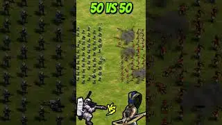 50 Photonmen vs 50 Elite Plumed Archers (AoE2) #Shorts