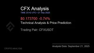 CFX (CFXUSDT) Technical Analysis - Price Prediction & Buy or Sell September 21, 2025