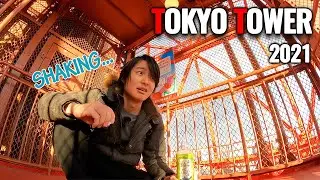 Scary but Fun! Climbing Up Outdoor Stairs of Tokyo Tower #279