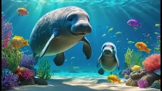 Manatee Tails Go Swish Swish Swish | Fun Nursery Rhyme | Kids Songs | Baby Music