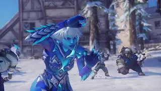 Overwatch Winter Wonderland Menu Screen | Stock Footage | NO HUD