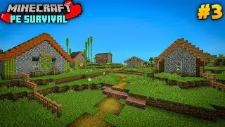 Building a Village for Trading in Minecraft PE Survival series | Ep 3