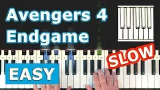 Avengers 4 - Endgame - SLOW Piano Tutorial Easy (Trailer Music) - Sheet Music