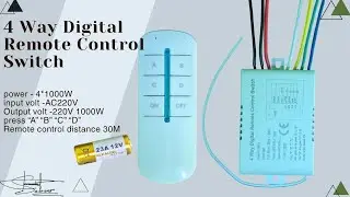4 way remote control switch / 4 channel remote control switch 1000W