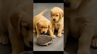 Puppies Meet a PRICKLY Hedgehog?