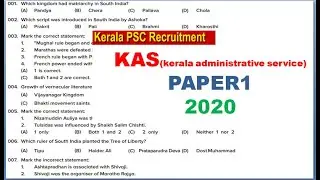 KAS Preliminary Exam - Paper 1 Detailed Discussion( kerala psc solved question paper)