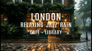 Relaxing Jazz Rain in London | 1 Hour Set at the Caf&eacute;&ndash;Library