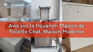 Avis sur la Hzuaneri Maison de Toilette Chat, Maison Moderne 4-en-1 pour Chats avec Grande Plateform