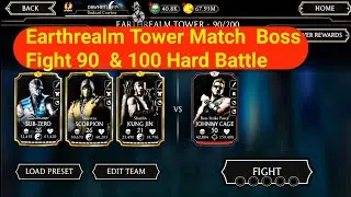 MK Mobile Earthrealm Tower Match 90 & 100 with gold characters.#drwheelo#earthrealm#earthrealmboss