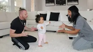 BABY TAKES HER FIRST STEPS!