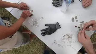So many silver coins at the seeded hunt!!