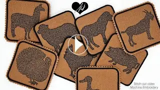 Farm Yard Friends - Freebie machine embroidery stitch-out