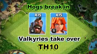Clash of Clans | Hog & Valkyrie Ground Attack | Fast Entry | Clean 3 Star Th10⚔️⭐️