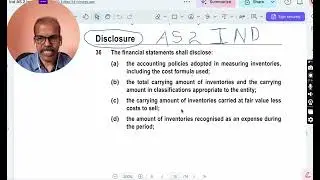 IND AS 2 INVENTORY.  DISCLOSURE. #accountingstandards #inventory #audit