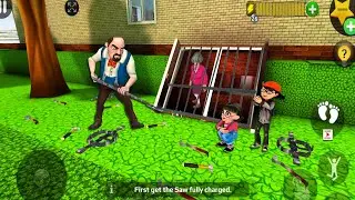 Scary Teacher 3D - with nick and tani troll Miss T fell face down  part 5075 #scaryteacher3d
