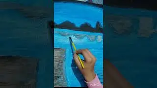 Canvas painting.🎨  #art#explorepage#canvas#painting#new#2026#drawing#tranding#viral#artist#scenery 
