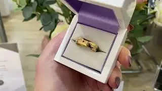 Elvish Engraved Ruby Wedding Ring in Yellow Gold