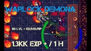 #6 Tibia ED/MS/RP 80lvl + |  Warlock Demona | 1.2kk ~ EXP/H