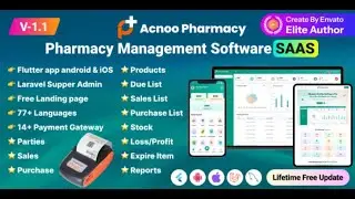 How to Develop a Pharmacy Management Software with Mobile App & Admin panel using Acnoo Script(SAAS)