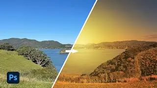 Create Realistic Sunset effect with Gradient map In photoshop