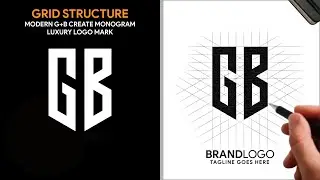 GB Monogram Luxury Logo Mark | Geometric Grid Structure Design | Original Colors & Concept by Inaa