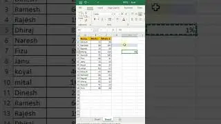 new method % calculation in excel sheet