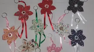 Chaveiro FLOR de fuxico.