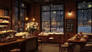 Relaxing Jazz Instrumental in Cozy Coffee Shop | Background Music for Relaxing and Working