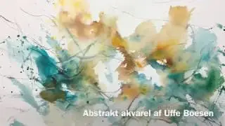 Abstract watercolor normal speed - Abstrakt maleri demonstration