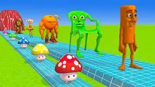 Long Slide Game With Cow Elephant Gorilla Hippopotamus Tiger 3d Animal Game Funny 3d Animals