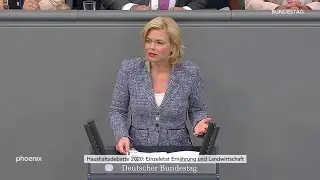 Haushalt 2020: Julia Kl&ouml;ckner (CDU) zum Etat Ern&auml;hrung und Landwirtschaft