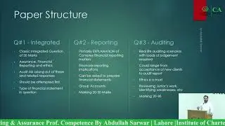 MSA 1 Financial Reporting & Assurance Prof  Competence By Abdullah Sarwar